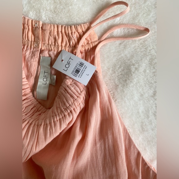 LOFT fully lined maxi dress | peach | coral | large | NWT - Picture 4 of 6